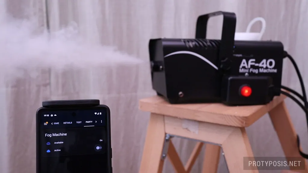 Smartifying and automating a cheap fog machine