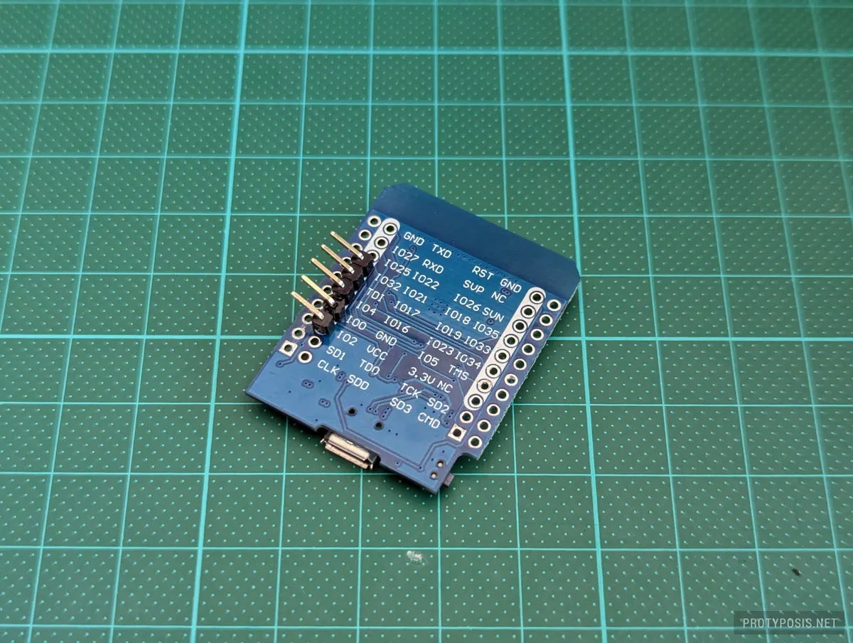 Pins used on the ESP32