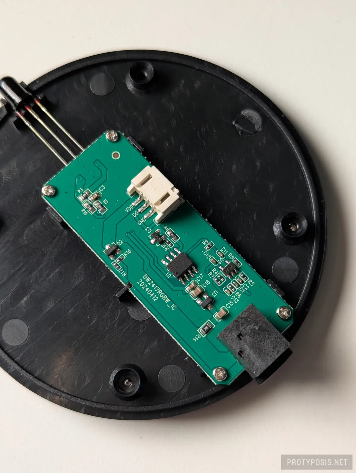 Detailed look at controller board front side