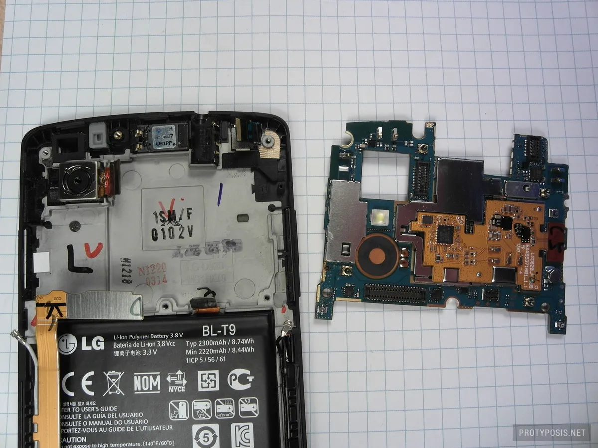 4) Motherboard removed from the encasing