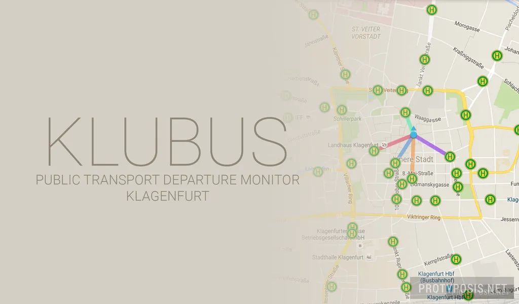Klubus - Public Transport Departure Monitor App for the City of Klagenfurt am Wörthersee