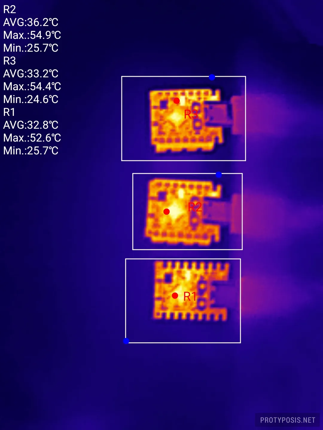 ESP32-C3 SuperMini comparison with heatsink (front)