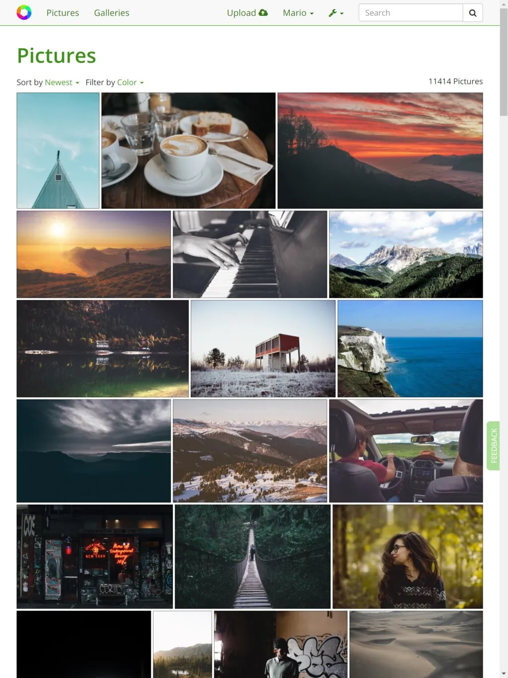 Picture browser grid view