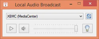 Screenshot of the Local Audio Broadcast GUI